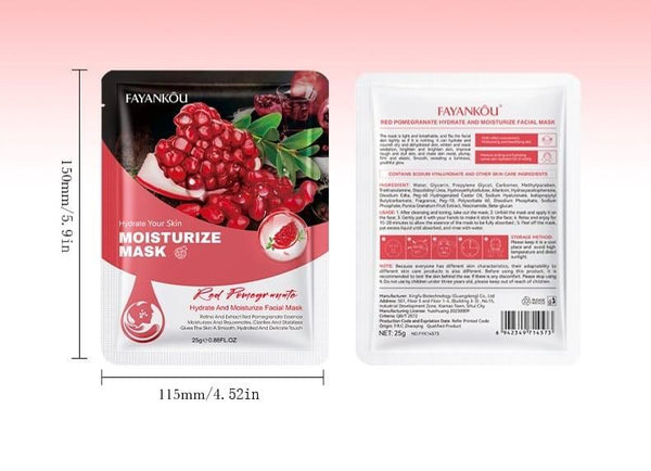 Mascarilla Facial Hidratante de Granada – Hidratación Profunda y Antioxidante Natural