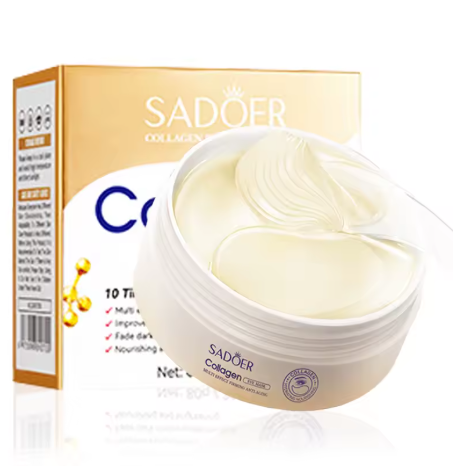 SADOER Máscara de Colágeno de Cristal para Ojos – Adiós Ojeras, ¡Hola Mirada Fresca!