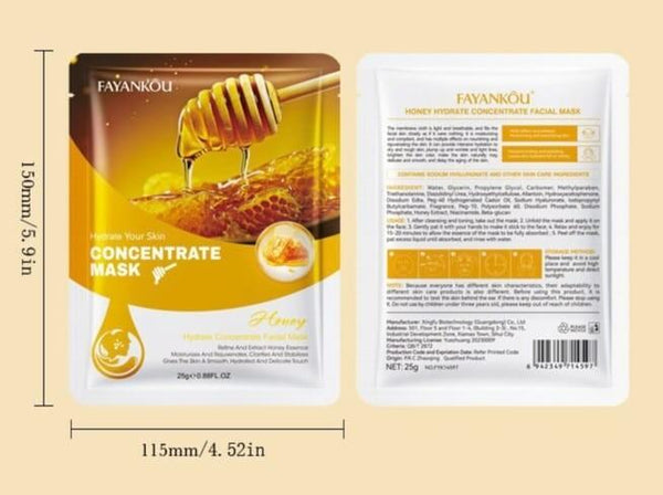 Mascarilla Facial Concentrada Hidratante de Miel – Nutrición Profunda y Brillo Natural