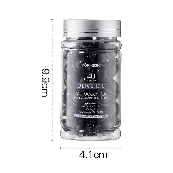 Sérum Capilar Multivitamínico de Aceite de Marruecos y Aceite de Oliva – 40 Cápsulas | Kormesic